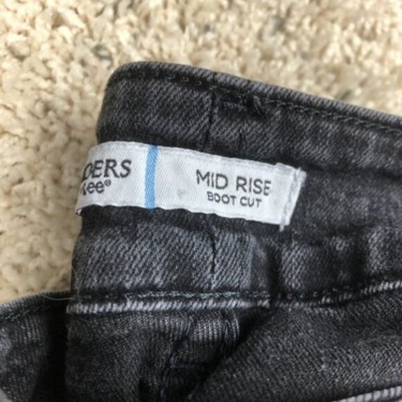 Riders By Lee Women Dark Wash Mid Rise Bootcut Leg Stretch Black Denim Jeans 12P - Picture 2 of 11
